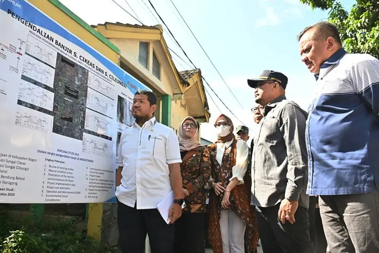 Tanggani Potensi Banjir di Bojong Kulur, Mulyadi Kemenpupr Normalisasi Sungai Cileungsi