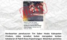 Viral Video Korban Terbakar dalam Peristiwa Kebakaran Arjawinangun, Hoaks!!