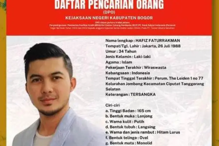 Setahun DPO, Hafiz Fatur Adik Artis Irwansyah Bakal Sidang Tipikor In Absentia