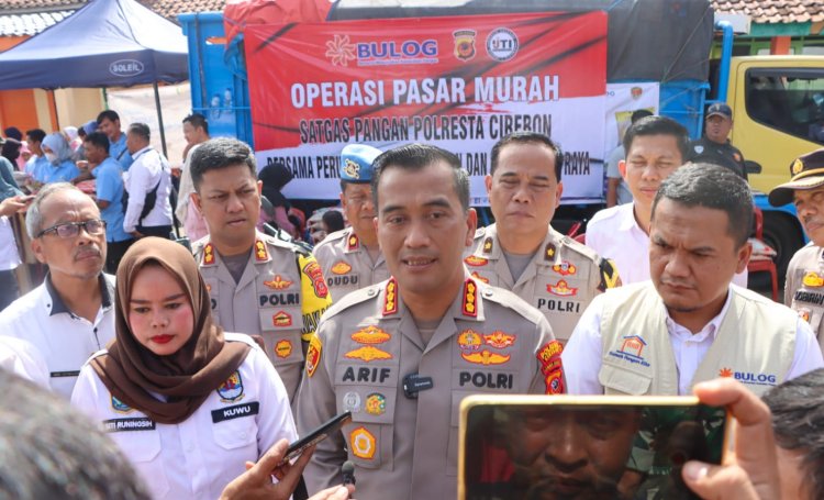 Warga Antusias Serbu Operasi Pasar Murah Satgas Pangan Polresta Cirebon