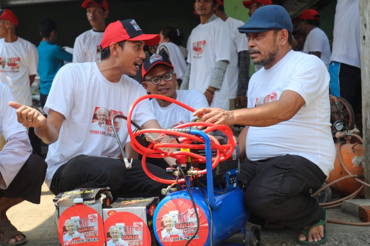 KST  Dukung Ganjar Berikan Bantuan Dongkrak dan Kompresor Angin di Sukabumi*