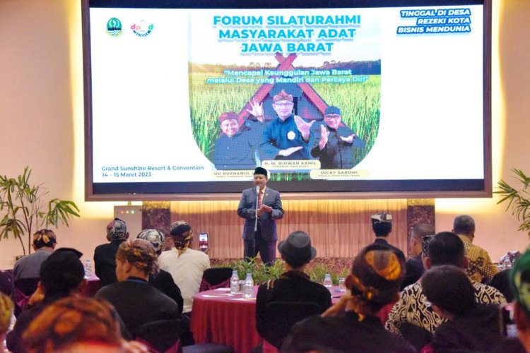 Buka Forum Silaturahmi Masyarakat Adat Jabar, Uu Ruzhanul: Kebudayaan Harus Dilestarikan