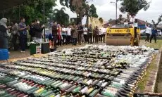 Beri Janji Plus Bukti Brantas Pekat, Polresta Bogor Kota Musnahkan Ribuan Botol Miras