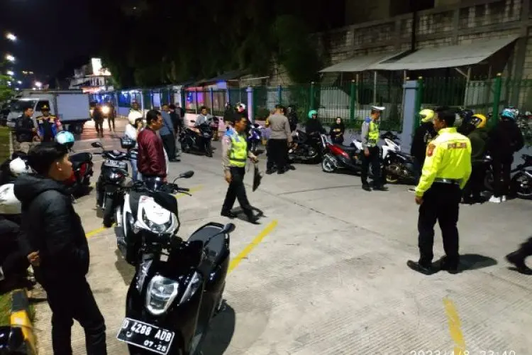 Puluhan Motor Berknalpot Bising Diamankan Satlantas Polrestabes Bandung