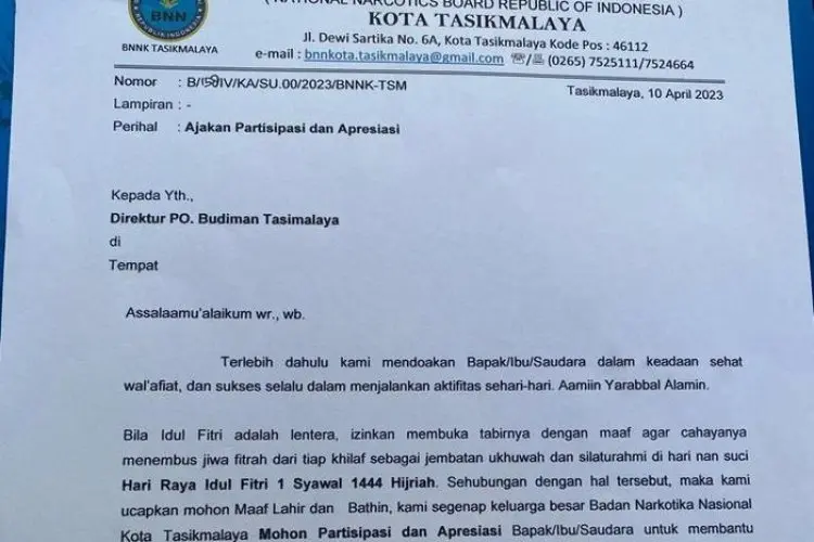 BNN Jabar Bebastugaskan Kepala BNN Kota Tasikmalaya 