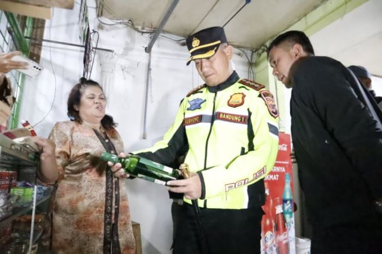 Polisi dan TNI Gelar Patroli Besar cegah Peredaran Miras dan Balap Liar di Soreang dan sekitarnya