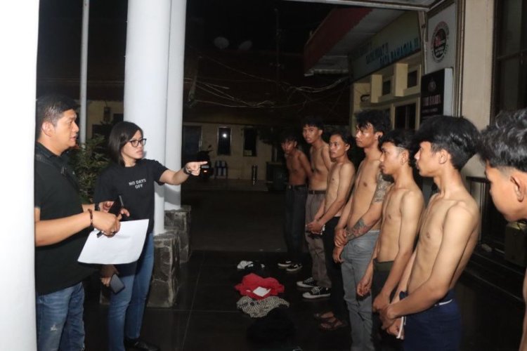 Konvoi di Jalanan, Polres Cirebon Amankan Delapan Pemuda Diduga Anggota Geng Motor