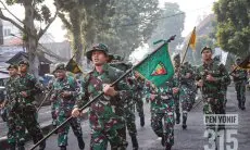 Yonif 315/GRD Gelar Tradisi Penjemputan Komandan Baru di Balai Kota Bogor, Ini Pesan Dedie