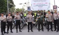 Ratusan Personel Polresta Bandung Siaga Berikan Rasa Aman Selama Libur Panjang Akhir Pekan