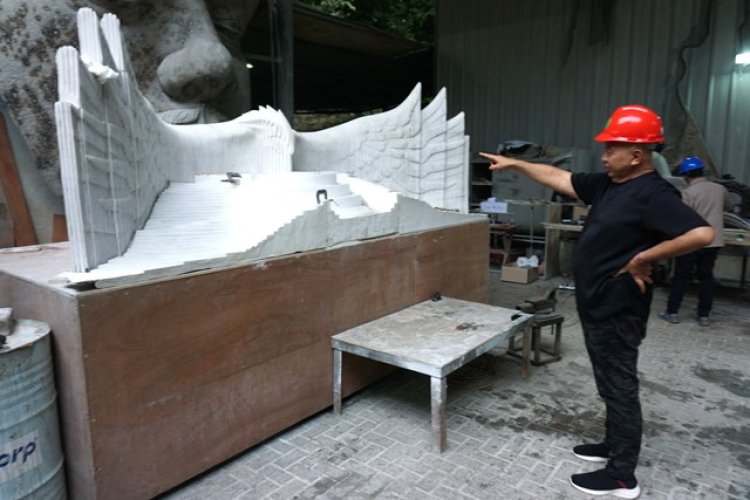 FOTO: Produksi Bilah Istana Garuda IKN di workshop NuArt
