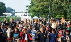 Bima Arya, Sandiaga Uno dan Ridwan Kamil Kompak Berkuda di Hari Jadi Bogor