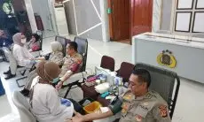 Semarakan HUT Bhayangkara, Polrestabes Bandung dan Jajaran Lakukan Donor Darah