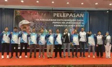 Kontingan Atlet Kota Bandung untuk Ajang Popda Jabar 2023 dan Fornas VII Jabar Resmi Dilepas