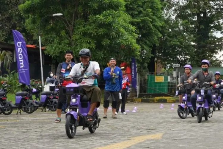 Tarif Sewa Motor Listrik Beam di Kota Bogor Turun 50 Persen 