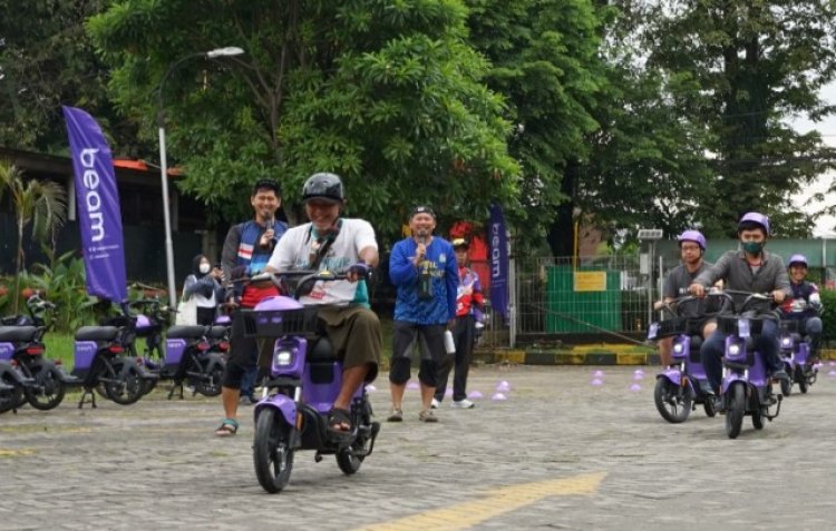 Tarif Sewa Motor Listrik Beam di Kota Bogor Turun 50 Persen 