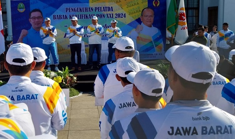 Gubernur Jabar Ridwan Kamil Kukuhkan Ribuan Atlet Pelatda Jabar BK PON XXI 2024