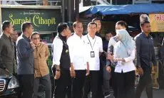 FOTO: Kunjungan Kerja Presiden Jokowi ke Pasar Cihapit