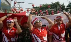Festival Merah Putih, Ridwan Kamil Gabung Mengarak Bendera Merah Putih Sepanjang 100 Meter di Kota Bogor