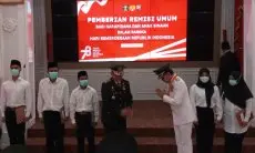 Remisi HUT ke-78 RI, Tujuh Orang Warga Binaan Langsung Bebas di Balai Kota Bogor 