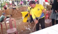 Pasukan Kuning Jaga Kebersihan Selama Pesta Rakyat HUT RI ke- 78 di Kota Bogor
