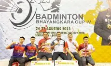 Tim Ganda Putra Bulutangkis Polda Jabar Menangi Kejuaraan Piala Kapolri
