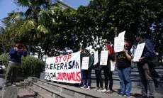 FOTO: Aksi Kecam Kekerasan Terhadap Jurnalis