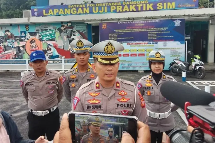 Uji Praktik SIM Motor di Polrestabes Bandung Kini Lebih Mudah