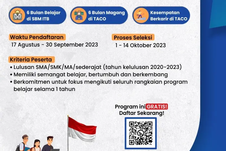 Kabar Baik bagi Lulusan SMA Maupun SMK dan Sederajat, SBM ITB Berikan Beasiswa Kuliah Gratis bagi 30 Orang di Peringatan Hari Kemerdekaan ke-78 RI