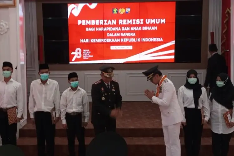 Remisi HUT ke-78 RI, Tujuh Orang Warga Binaan Langsung Bebas di Balai Kota Bogor 