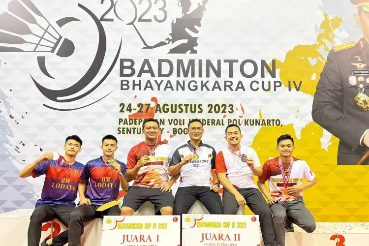 Tim Ganda Putra Bulutangkis Polda Jabar Menangi Kejuaraan Piala Kapolri