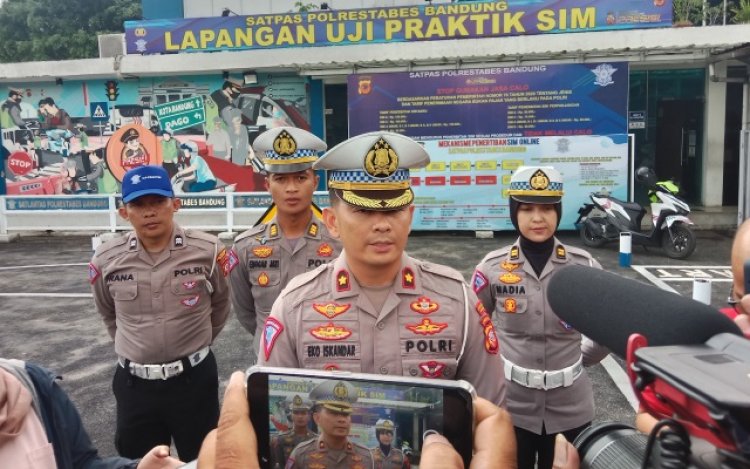 Uji Praktik SIM Motor di Polrestabes Bandung Kini Lebih Mudah