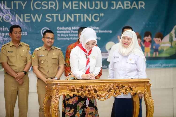 Enam Deaerah Cengungan Bandung Teken Komitmen Dukung Zero Stunting di Jawa Barat