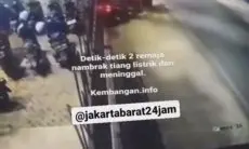 Tabrak Tiang Listrik, Remaja Diduga Gangster Tewas Saat Dikejar Petugas Keamanan