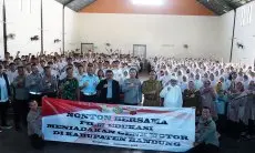 Ratusan Pelajar Antusias Nonton Bareng Film Edukasi Polresta Bandung Meniadakan Geng Motor