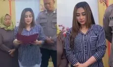 Sambil Baca Teks, Luluk TikToker Istri Polisi yang Marahi Anak Magang di Swalayan Minta Maaf