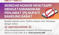 Sehari Dilantik, Nomor Telepon Pj Bupati Bandung Barat Dicatut OTK, Diskominfotik KBB Imbau Hal ini