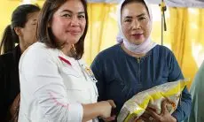 Pedagang Pasar Leuwiliang Terima Bantuan dari Kadin, Kodim dan Polres Bogor