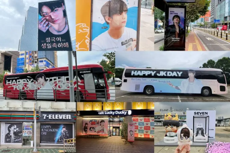 Rayakan Ulang Tahun Jungkook, ARMY Hiasi Seoul dengan Wajah Maknae BTS, dari Mulai Bus hingga Cafe