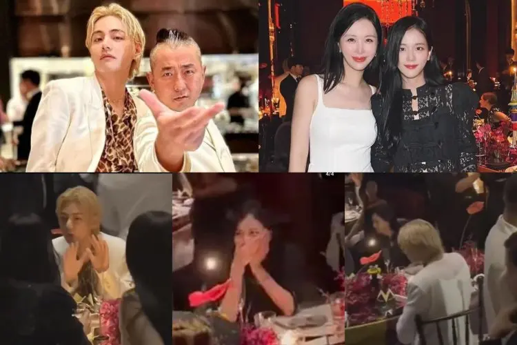 Curi Perhatian, V BTS dan Jisoo BLACKPINK Terlihat Asik Mengobrol di Sebuha Acara, Penggemar: Udah jadi Bestie