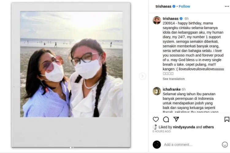 Trisha Eungelica Anak Sulung Ferdy Sambo Beri Ucapan Ultah untuk Putri Candrawathi: Cepet Pulang, Kangen!