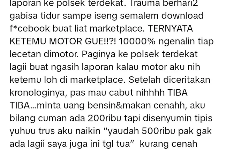 Viral..Korban Begal Lapor Polsek, Malah 'Dipalak' Oknum Polisi