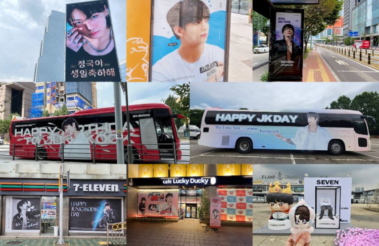 Rayakan Ulang Tahun Jungkook, ARMY Hiasi Seoul dengan Wajah Maknae BTS, dari Mulai Bus hingga Cafe