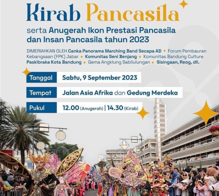 Anugerah Ikon Prestasi Pancasila dan Kirab Pancasila 8-9 September, Catat Rekayasa Lalu lintas Jalan Asia Afrika 