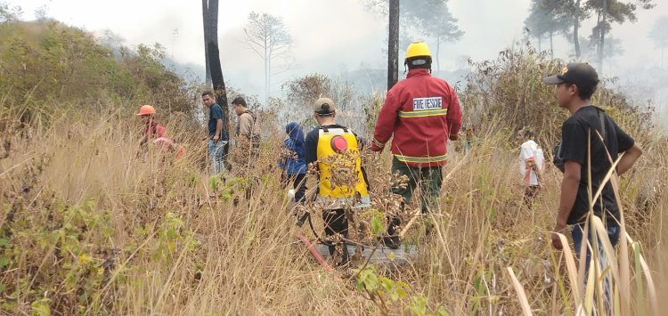 Pegiat Konservasi Terluka Bakar Saat Padamkan Kebakaran Gunung Guntur