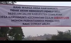 12 Tahun Jalan Tak Kunjung Diperbaiki, Warga Karyamukti Cililin Ancam Golput 