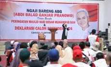 Abdi Balad Ganjar Bersama Ribuan Masyarakat Cianjur Deklarasi Dukung Ganjar Pranowo Presiden 2024