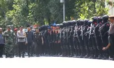 FOTO: Apel Gelar Pasukan Operasi Mantap Barata Lodaya Pengamanan Pemilu 2024