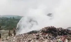 Kebakaran TPA Cikundul Sukabumi Telah Padam