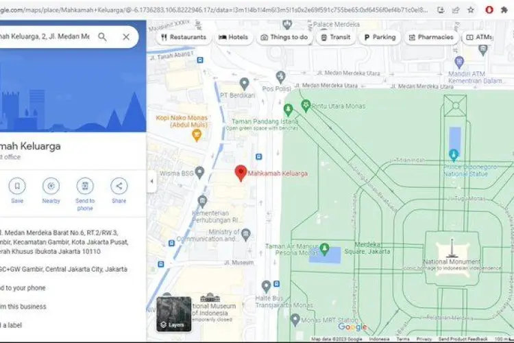 Heboh... Gedung MK Jadi 'Mahkamah Keluarga' di Google Maps