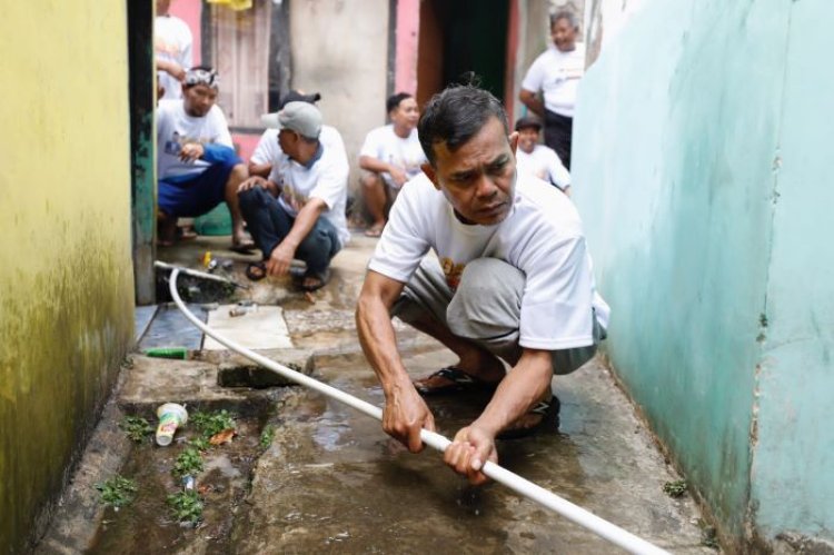 Bangun Instalasi Pipa, Ganjar Sejati Alirkan Air Bersih ke 25 KK yang Kekeringan di Sukabumi